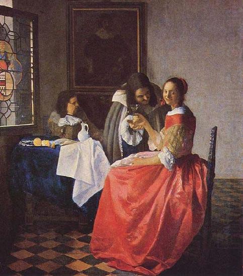 The Girl with a Wine Glass,, Johannes Vermeer